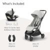 UPPAbaby Travel System, Includes Minu V3 Stroller + Mesa V3 Infant Car Seat Travel System CombMIN V3 + ADAPT + MESo – Adapters, Car Seat, Base + Infant Insert Included – Savannah (Pearl Grey Jacquard)(Savannah (Pearl Grey Jacquard))