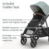 UPPAbaby Vista V3 Stroller – Full-Size Single-to-Double Stroller System – Toddler Seat, Bug Shield, Rain Shield, and Storage Bag Included – Owen (Mocha Mélange/Carbon Frame/Chestnut Leather)(Kenzi (Mystic Aqua))