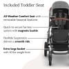 UPPAbaby Vista V3 Stroller + Mesa V3 Car Seat Travel System Combo – Toddler Seat, Bumper Bar, Bug and Rain Shields, Car Seat Base, and Infant Insert Included – Greyson (Charcoal Mélange)(Greyson (Charcoal Mélange))