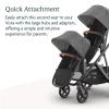 UPPAbaby Vista V3 Stroller + RumbleSeat V3 – Convertible Single-To-Double Stroller System- Toddler Seat, RumbleSeat Accessory, Adapters Included- Greyson (Charcoal Mélange/Carbon Frame/Saddle Leather)(Greyson)