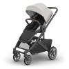 UPPAbaby Cruz V3 Stroller – from Birth + Car Seat Compatible – Full-Size, Reversible Seat – Infant Insert, Bug and Rain Shields Included – Callum (Stone Blue/Silver Frame/Sand Leather)(Savannah (Pearl Gray Jacquard))