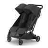 UPPAbaby Minu Duo Side-by-Side Double Stroller – Lightweight + Compact Design for Travel – Easy Fold- from Birth to Toddler – Independent Recline – Jake (Charcoal/Carbon Frame/Black Leather)(Jake (Charcoal/Carbon Frame/Black Leather))
