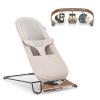 UPPAbaby Mira Bouncer Bundle, Includes Mira 2-in-1 Bouncer and Forest Fun Toy Bar, Seat Grows with Your Baby, Folds Flat, Sensory Entertainment – Stella (Grey Mélange)(Charlie (Sand Mélange))