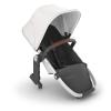 UPPAbaby RumbleSeat V2+ Second Lower Seat/Compatible with Vista V2 and Vista V3 / Adapters, Bumper Bar, Bug Shield Included/Jordan (Charcoal Mélange/Silver Frame/Black Leather)(Bryce (White Marl))