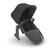UPPAbaby RumbleSeat V2+ Second Lower Seat/Compatible with Vista V2 and Vista V3 / Adapters, Bumper Bar, Bug Shield Included/Jordan (Charcoal Mélange/Silver Frame/Black Leather)(Jake (Charcoal))