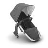 UPPAbaby RumbleSeat V2+ Second Lower Seat/Compatible with Vista V2 and Vista V3 / Adapters, Bumper Bar, Bug Shield Included/Jordan (Charcoal Mélange/Silver Frame/Black Leather)(Jordan (Charcoal Mélange))