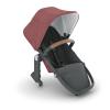 UPPAbaby RumbleSeat V2+ Second Lower Seat/Compatible with Vista V2 and Vista V3 / Adapters, Bumper Bar, Bug Shield Included/Jordan (Charcoal Mélange/Silver Frame/Black Leather)(Lucy (Rosewood Mélange))