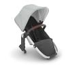 UPPAbaby RumbleSeat V2+ Second Lower Seat/Compatible with Vista V2 and Vista V3 / Adapters, Bumper Bar, Bug Shield Included/Jordan (Charcoal Mélange/Silver Frame/Black Leather)(Stella (Grey Brushed Mélange))