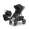 UPPAbaby Vista V3 Stroller + Aria V2 Infant Car Seat Travel System Combo – Toddler Seat, Bumper Bar, Bug and Rain Shields, Car Seat Base, and Infant Insert Included – Jake (Charcoal)(Jake (Charcoal))