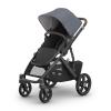 UPPAbaby Vista V3 Stroller – Full-Size Single-to-Double Stroller System – Toddler Seat, Bug Shield, Rain Shield, and Storage Bag Included – Owen (Mocha Mélange/Carbon Frame/Chestnut Leather)(Julian (Dusty Blue Mélange))