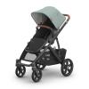 UPPAbaby Vista V3 Stroller – Full-Size Single-to-Double Stroller System – Toddler Seat, Bug Shield, Rain Shield, and Storage Bag Included – Owen (Mocha Mélange/Carbon Frame/Chestnut Leather)(Kenzi (Mystic Aqua))