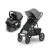 UPPAbaby Vista V3 Stroller + Mesa V3 Car Seat Travel System Combo – Toddler Seat, Bumper Bar, Bug and Rain Shields, Car Seat Base, and Infant Insert Included – Greyson (Charcoal Mélange)(Greyson (Charcoal Mélange))