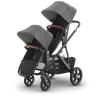 UPPAbaby Vista V3 Stroller + RumbleSeat V3 – Convertible Single-To-Double Stroller System- Toddler Seat, RumbleSeat Accessory, Adapters Included- Greyson (Charcoal Mélange/Carbon Frame/Saddle Leather)(Greyson)