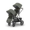 UPPAbaby Vista V3 Stroller + RumbleSeat V3 – Convertible Single-to-Double Stroller System- Toddler Seat, RumbleSeat Accessory, Adapters Included – Evelyn (Meadow Green/Graphite Frame/Chestnut Leather)