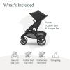 UPPAbaby Vista V3 Stroller – Full-Size Single-to-Double Stroller System – Toddler Seat, Bug Shield, Rain Shield, and Storage Bag Included – Gwen (Green Mélange/Carbon Frame/Saddle Leather)(Jake (Charcoal))