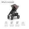 UPPAbaby Vista V3 Stroller – Full-Size Single-to-Double Stroller System – Toddler Seat, Bug Shield, Rain Shield, and Storage Bag Included – Gwen (Green Mélange/Carbon Frame/Saddle Leather)(Owen (Mocha Mélange))