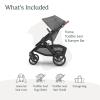 UPPAbaby Vista V3 Stroller – Full-Size Single-to-Double Stroller System – Toddler Seat, Bug Shield, Rain Shield, and Storage Bag Included – Gwen (Green Mélange/Carbon Frame/Saddle Leather)(Greyson (Charcoal Mélange))