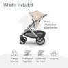 UPPAbaby Vista V3 Stroller – Full-Size Single-to-Double Stroller System – Toddler Seat, Bug Shield, Rain Shield, and Storage Bag Included – Gwen (Green Mélange/Carbon Frame/Saddle Leather)(Declan (Oat Mélange))