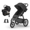 UPPAbaby Travel System – Ridge Stroller + Aria Lightweight Car Seat Combo – Toddler Seat, Rain Shield, Bug Shield, Car Seat, Base with Load Leg + Infant Insert Included – Jake (Charcoal)(Jake (Charcoal))