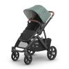 UPPAbaby Vista V3 Stroller – Full-Size Single-to-Double Stroller System – Toddler Seat, Bug Shield, Rain Shield, and Storage Bag Included – Gwen (Green Mélange/Carbon Frame/Saddle Leather)(Gwen (Green Mélange))