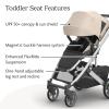 UPPAbaby Cruz V3 Stroller – from Birth + Car Seat Compatible – Full-Size, Reversible Seat – Infant Insert, Bug and Rain Shields Included – Declan (Oat Mélange/Silver Frame/Chestnut Leather)(Declan (Oat Mélange))