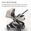UPPAbaby Cruz V3 Stroller – from Birth + Car Seat Compatible – Full-Size, Reversible Seat – Infant Insert, Bug and Rain Shields Included – Declan (Oat Mélange/Silver Frame/Chestnut Leather)(Declan (Oat Mélange))