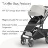 UPPAbaby Cruz V3 Stroller – from Birth + Car Seat Compatible – Full-Size, Reversible Seat – Infant Insert, Bug and Rain Shields Included – Declan (Oat Mélange/Silver Frame/Chestnut Leather)(Savannah (Pearl Gray Jacquard))
