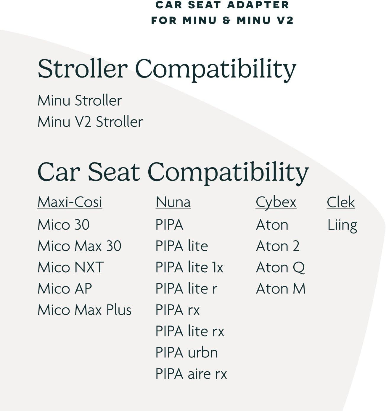 imageUPPAbaby Car Seat Adapter for Minu and Minu V2 Compatible with MaxiCOSI Nuna and Cybex Infant Car SeatsQuick Secure Attachment 1 Set1102x472x256 Inch Pack of 1