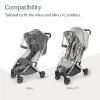 UPPAbaby Minu and Minu V2 Rain Shield/Waterproof and Windproof Coverage/Ventilated Design/Quick Attachment/Easy Access to Child(1 Count (Pack of 1))