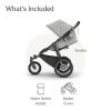 UPPAbaby Ridge Jogging Stroller | All-Terrain Performance with Suspension + Never-Flat Tires Built for Walking, Running + Trails | Water Bottle Holder Included | Savannah (Pearl Grey | Carbon Frame)(Savannah (Pearl Grey))