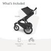 UPPAbaby Ridge Jogging Stroller | All-Terrain Performance with Suspension + Never-Flat Tires Built for Walking, Running + Trails | Water Bottle Holder Included | Savannah (Pearl Grey | Carbon Frame)(Jake (Charcoal))