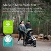 UPPAbaby Ridge Jogging Stroller | All-Terrain Performance with Suspension + Never-Flat Tires Built for Walking, Running + Trails | Water Bottle Holder Included | Savannah (Pearl Grey | Carbon Frame)(Savannah (Pearl Grey))