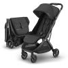 UPPAbaby Minu V3 Travel Stroller | Lightweight + Compact Design | One-Hand Fold + Unfold | from Birth + Overhead Compatible | Evelyn (Meadow Green/Carbon Frame/Chestnut Leather)(Jake (Charcoal/Carbon Frame/Black Leather))