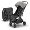 UPPAbaby Minu V3 Travel Stroller | Lightweight + Compact Design | One-Hand Fold + Unfold | from Birth + Overhead Compatible | Evelyn (Meadow Green/Carbon Frame/Chestnut Leather)(Greyson (Charcoal Mélange/Carbon Frame/Saddle Leather))