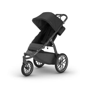 UPPAbaby Ridge Jogging Stroller | All-Terrain Performance with Suspension + Never-Flat Tires Built for Walking, Running + Trails | Water Bottle Holder Included | Savannah (Pearl Grey | Carbon Frame)(James (Black))