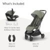 UPPAbaby Travel System, Includes Minu V3 Stroller + Mesa V3 Infant Car Seat Travel System Combo – Adapters, Car Seat, Base + Infant Insert Included – Evelyn (Meadow Green)