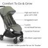 UPPAbaby Travel System, Includes Minu V3 Stroller + Mesa V3 Infant Car Seat Travel System Combo – Adapters, Car Seat, Base + Infant Insert Included – Evelyn (Meadow Green)