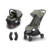 UPPAbaby Travel System, Includes Minu V3 Stroller + Mesa V3 Infant Car Seat Travel System Combo – Adapters, Car Seat, Base + Infant Insert Included – Evelyn (Meadow Green)
