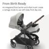 UPPAbaby Cruz V3 Stroller – from Birth + Car Seat Compatible – Full-Size, Reversible Seat – Infant Insert, Bug and Rain Shields Included – Ada – (Sandstone Mélange/Carbon Frame/Chestnut Leather)(Savannah (Pearl Gray Jacquard))