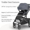 UPPAbaby Cruz V3 Stroller – from Birth + Car Seat Compatible – Full-Size, Reversible Seat – Infant Insert, Bug and Rain Shields Included – Ada – (Sandstone Mélange/Carbon Frame/Chestnut Leather)(Julian (Dusty Blue Mélange))