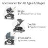 UPPAbaby Cruz V3 Stroller – from Birth + Car Seat Compatible – Full-Size, Reversible Seat – Infant Insert, Bug and Rain Shields Included – Ada – (Sandstone Mélange/Carbon Frame/Chestnut Leather)(Callum (Stone Blue))