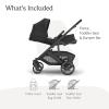 UPPAbaby Cruz V3 Stroller – from Birth + Car Seat Compatible – Full-Size, Reversible Seat – Infant Insert, Bug and Rain Shields Included – Ada – (Sandstone Mélange/Carbon Frame/Chestnut Leather)(Jake (Charcoal))