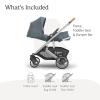 UPPAbaby Cruz V3 Stroller – from Birth + Car Seat Compatible – Full-Size, Reversible Seat – Infant Insert, Bug and Rain Shields Included – Ada – (Sandstone Mélange/Carbon Frame/Chestnut Leather)(Callum (Stone Blue))