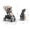 UPPAbaby Cruz V3 Stroller – from Birth + Car Seat Compatible – Full-Size, Reversible Seat – Infant Insert, Bug and Rain Shields Included – Ada – (Sandstone Mélange/Carbon Frame/Chestnut Leather)(Ada (Sandstone Mélange))
