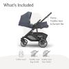 UPPAbaby Cruz V3 Stroller – from Birth + Car Seat Compatible – Full-Size, Reversible Seat – Infant Insert, Bug and Rain Shields Included – Ada – (Sandstone Mélange/Carbon Frame/Chestnut Leather)(Julian (Dusty Blue Mélange))