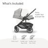 UPPAbaby Cruz V3 Stroller – from Birth + Car Seat Compatible – Full-Size, Reversible Seat – Infant Insert, Bug and Rain Shields Included – Ada – (Sandstone Mélange/Carbon Frame/Chestnut Leather)(Savannah (Pearl Gray Jacquard))