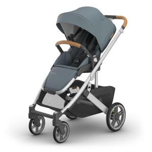 UPPAbaby Cruz V3 Stroller – from Birth + Car Seat Compatible – Full-Size, Reversible Seat – Infant Insert, Bug and Rain Shields Included – Ada – (Sandstone Mélange/Carbon Frame/Chestnut Leather)(Callum (Stone Blue))