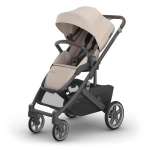UPPAbaby Cruz V3 Stroller – from Birth + Car Seat Compatible – Full-Size, Reversible Seat – Infant Insert, Bug and Rain Shields Included – Ada – (Sandstone Mélange/Carbon Frame/Chestnut Leather)(Ada (Sandstone Mélange))