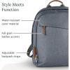 UPPAbaby Changing Backpack – Multiple Storage Compartments – Side Bottle + Laptop Pockets – Trolley Sleeve – Stroller Strap Attachment – Ada -Sandstone Mélange | Chestnut Leather(Noa (Navy/Saddle Leather))