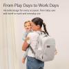 UPPAbaby Changing Backpack – Multiple Storage Compartments – Side Bottle + Laptop Pockets – Trolley Sleeve – Stroller Strap Attachment – Ada -Sandstone Mélange | Chestnut Leather(Ada-sand Melange | Chestnut Leather)